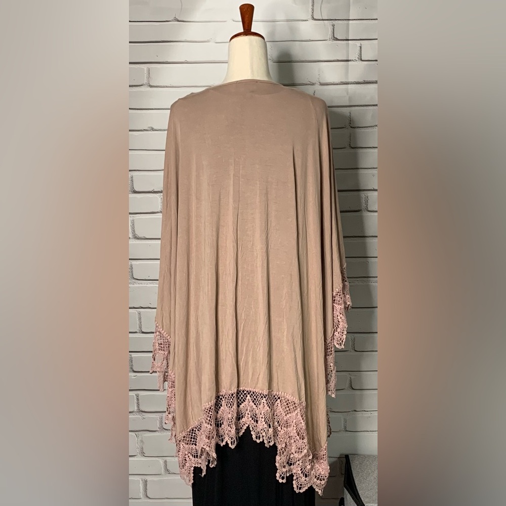 Women’s POL Beige Washed Jersey Shawls NEW - Picture 6 of 6